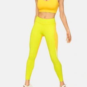 Outdoor Voices *SET* Leggings + Bra, Sz Small, Yellow